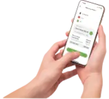 User scrolling through a smartphone screen showing payment information in a app
